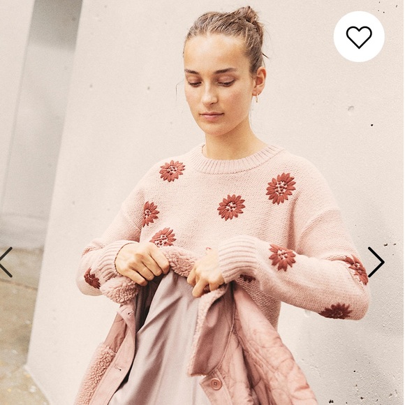 NWT Madewell Flower Embroidered Sweater - Picture 5 of 10